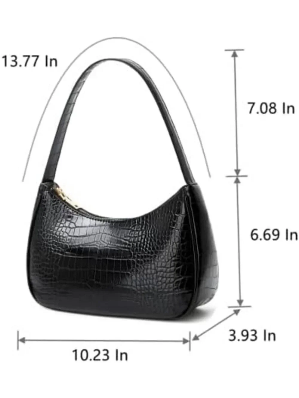Cute Hobo Tote Bag for Women, Mini Clutch Purse with Zipper Closure, Stylish